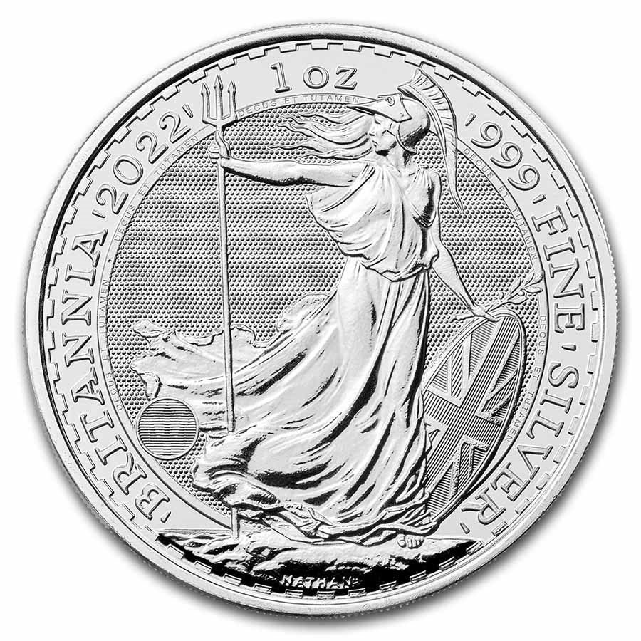 Best Value 2022 Silver Britannia - Elizabeth II 5th Portrait 1oz Fine Silver Preowned