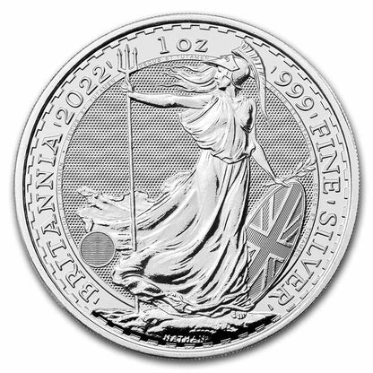 Best Value 2022 Silver Britannia - Elizabeth II 5th Portrait 1oz Fine Silver Preowned