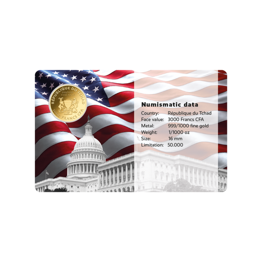 Donald Trump Coin Card 999/1000 1/1000oz - Gold Gift