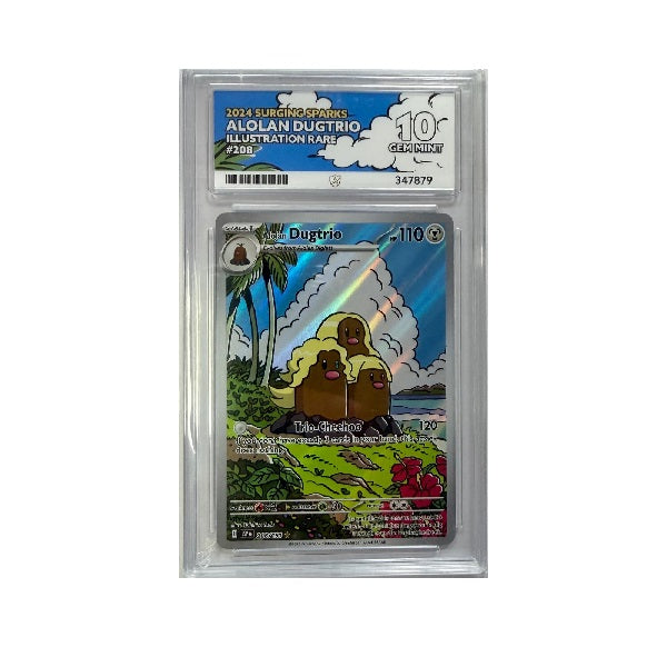 2024 Pokemon Surging Sparks Alolan Dugtrio IR 208/191 ACE Gem Mint 10 Preowned