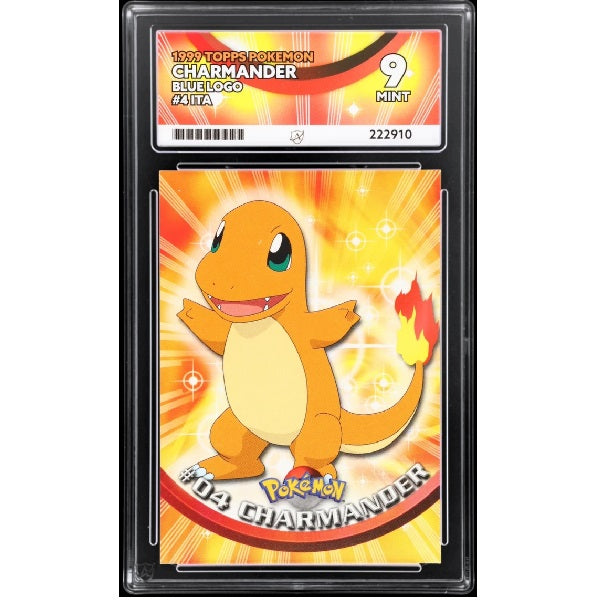 1999 Pokemon Topps Charmander Blue Logo 4 Ace Mint 9 Preowned