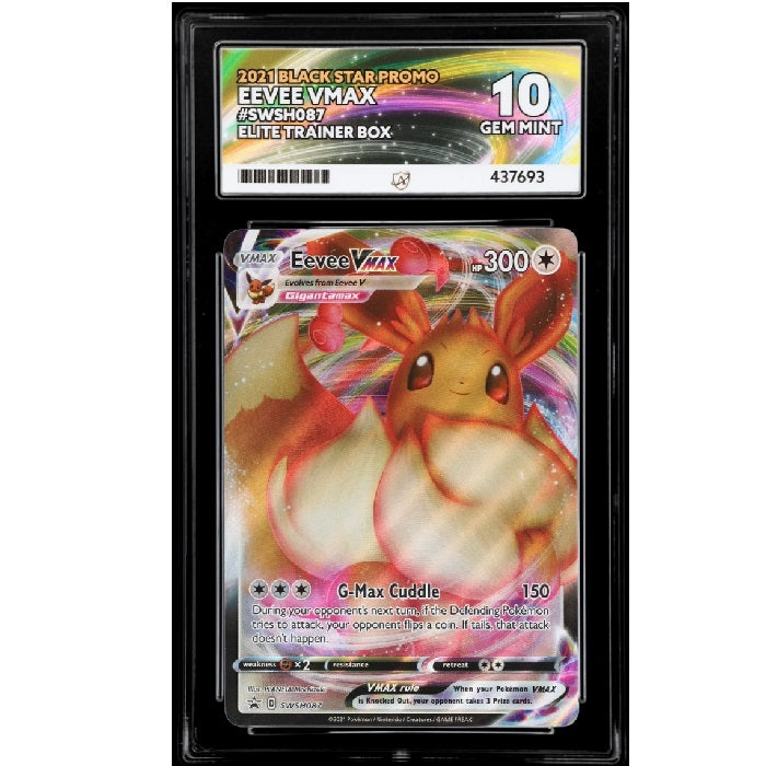 2021 Pokemon Black Star Promo Eevee Vmax SWSH087 ACE 10 Gem Mint Preowned