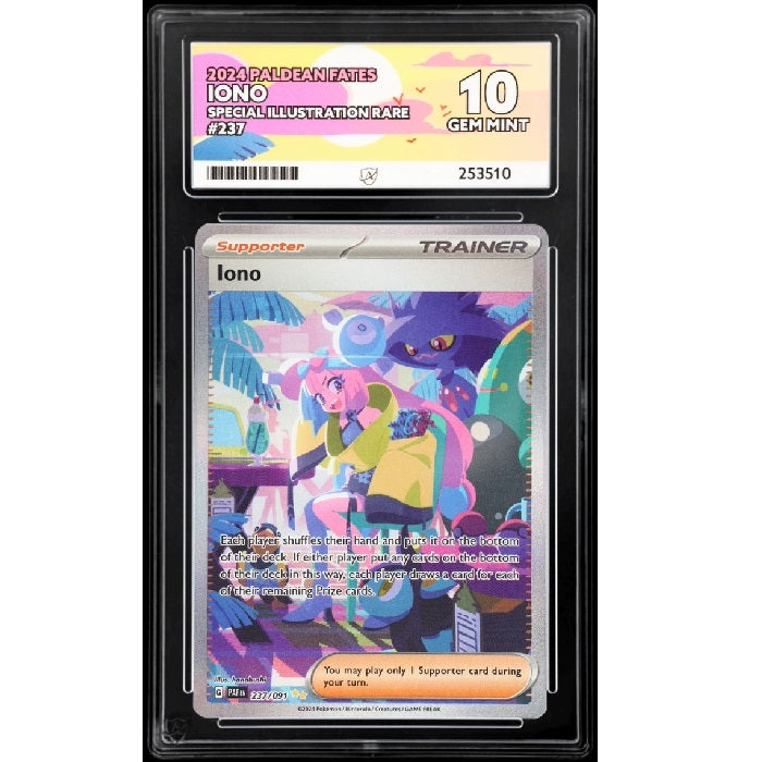 Pokemon 2024 Paldean Fates Iono SIR 237/091 ACE Gem Mint 10 Preowned