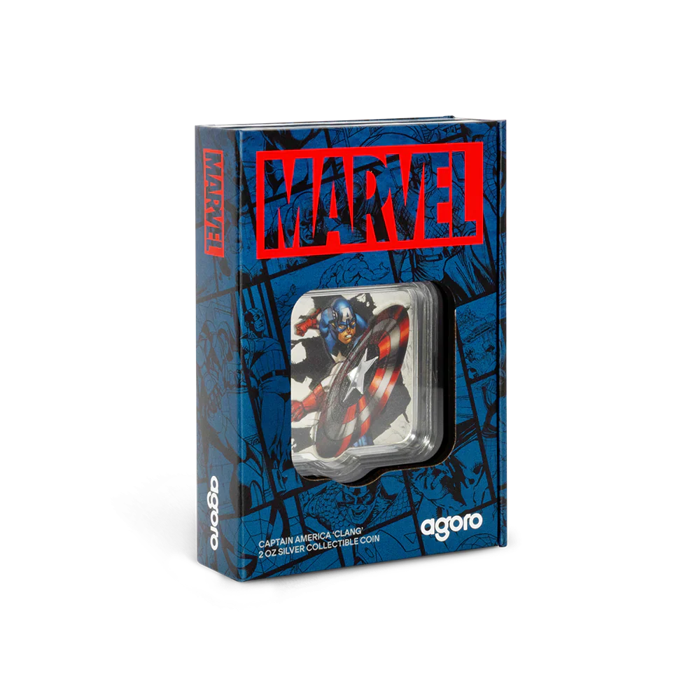 Marvel Smash Series - 3 Captain America Clang 2oz Silver Coin