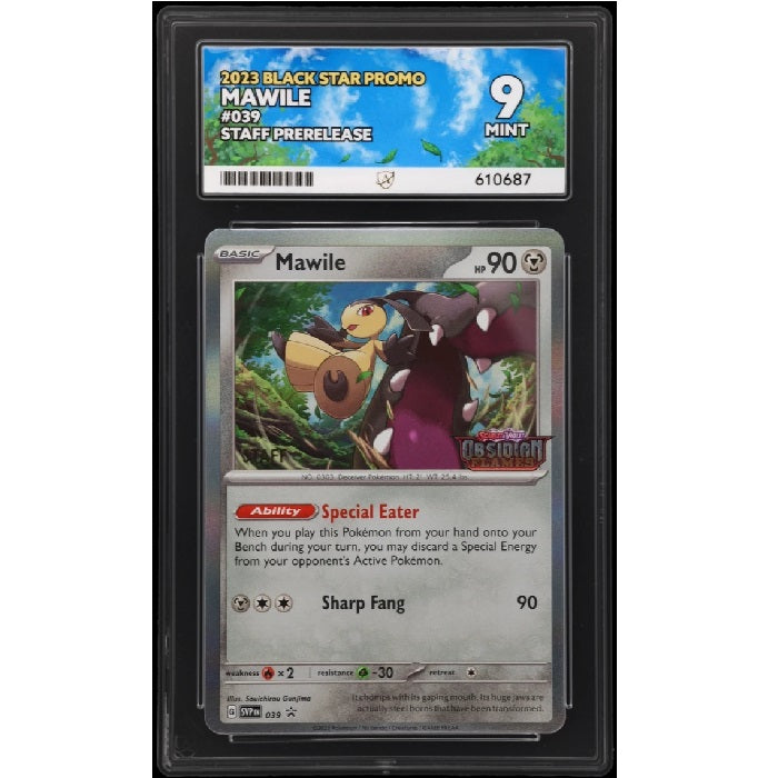 2023 Pokemon Black Star Promo Mawile Staff Prerelease Stamped 039 Ace Mint 9 Preowned