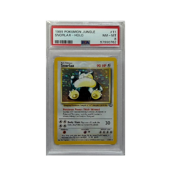 1999 Pokemon Jungle Snorlax Holo 11/64 PSA Near Mint 8 Preowned