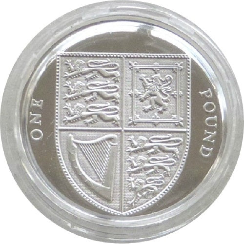 The Royal Mint 2009 Shield Of The Royal Arms £1 925 Silver Coin 19g Preowned