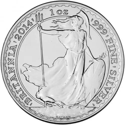 2014 Silver Britannia Tube Of 20 - Elizabeth II 4th Portrait 1oz Fine Silver Preowned