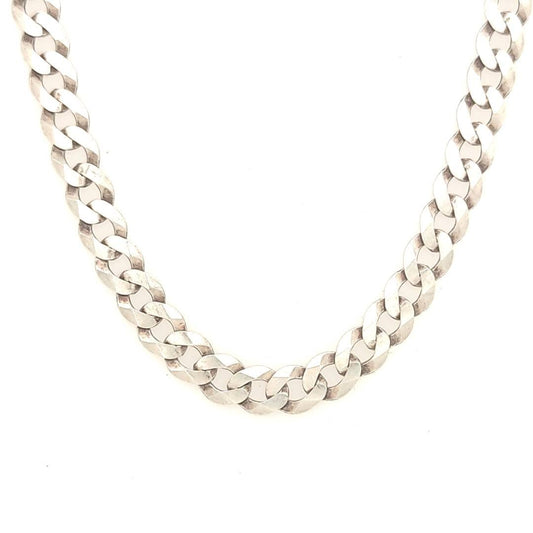 925 Silver Curb Chain 20" 19.6g Preowned