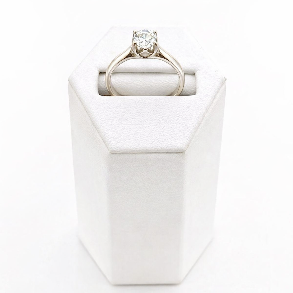 18ct Gold Ring With 0.5ct Diamond Size K Approx 3.1g Preowned