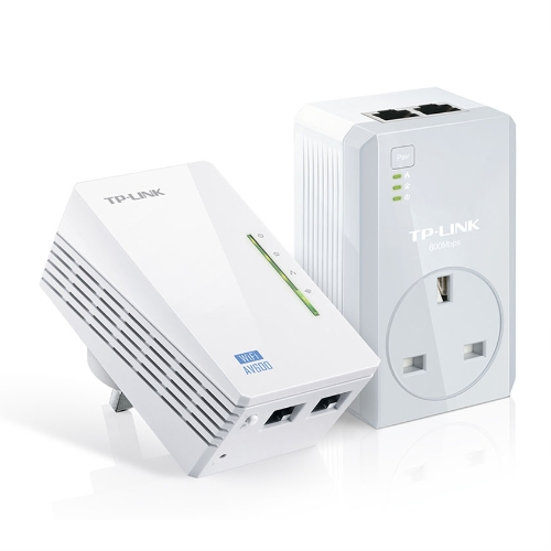 TP-Link TL-WPA4226 Kit AV600 Powerline Adapter Wi-Fi Kit 2-Ports 600Mbps Grade A Preowned