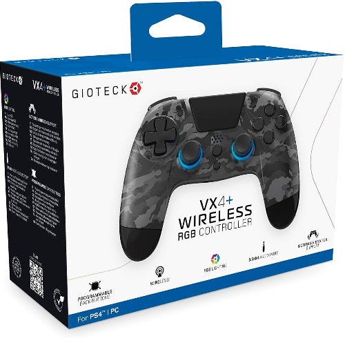 Gioteck VX4+ Wireless Controller for PlayStation 4 & PC Dark Camo Preowned