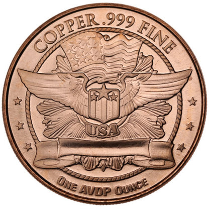 1 oz Copper Round US Quarter