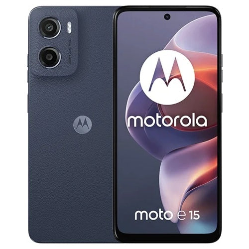 Motorola Moto E15 64GB Dual Sim Unlocked Denim Blue Grade C Preowned