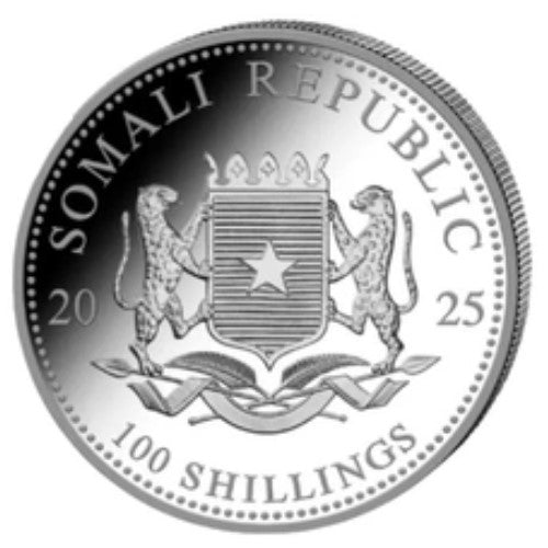 Somali Republic 2025 1oz Silver Coin .999 Preowned