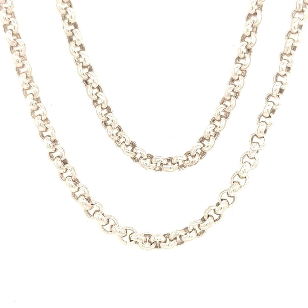 925 Silver Belcher Chain 21" 28.3g Preowned