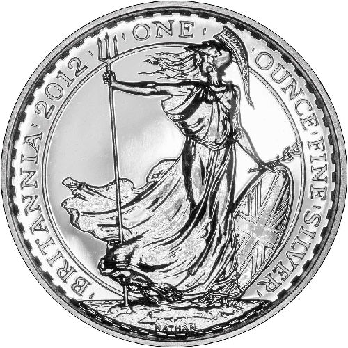 2012 Silver Britannia Tube Of 25 - Elizabeth II 4th Portrait 1oz Fine Silver Preowned