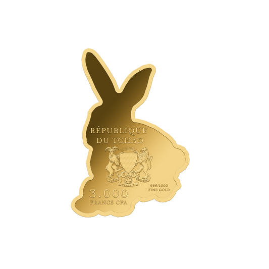 Easter Bunny - Gold Gift -  In Gift Box