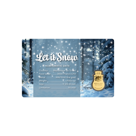 Let It Snow Coin Card - Gold Gift
