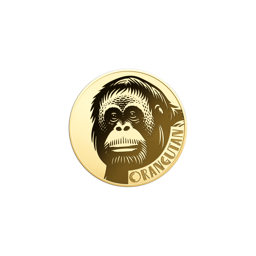 Orangutan Coin Card - Gold Gift