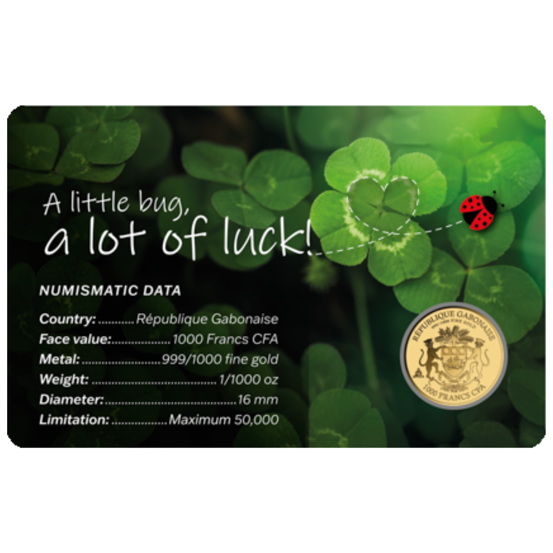Little Bug Coin Card - Gold Gift