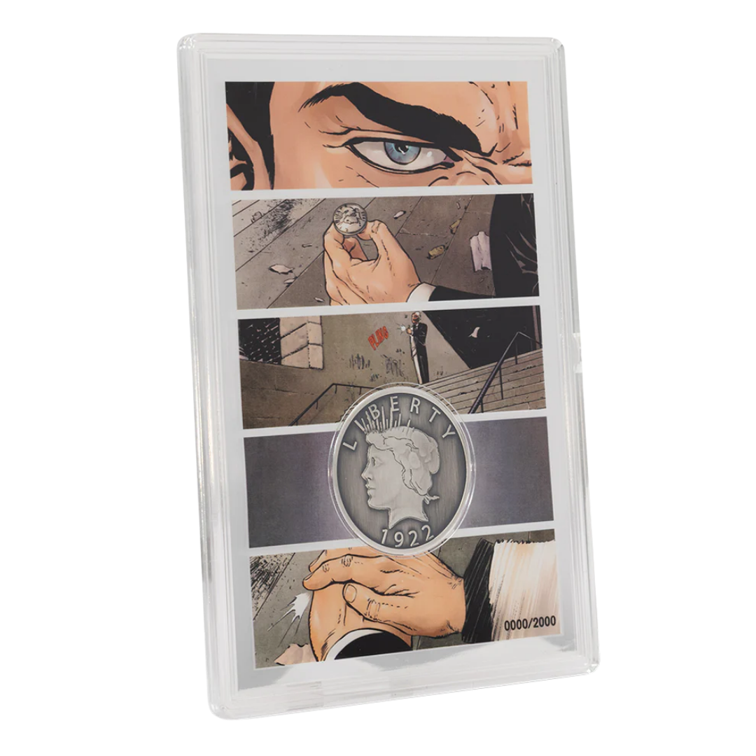 Two-Face's Coin - Collectible Set 1/2 oz Silver Coin + 5g Silver Foil Set
