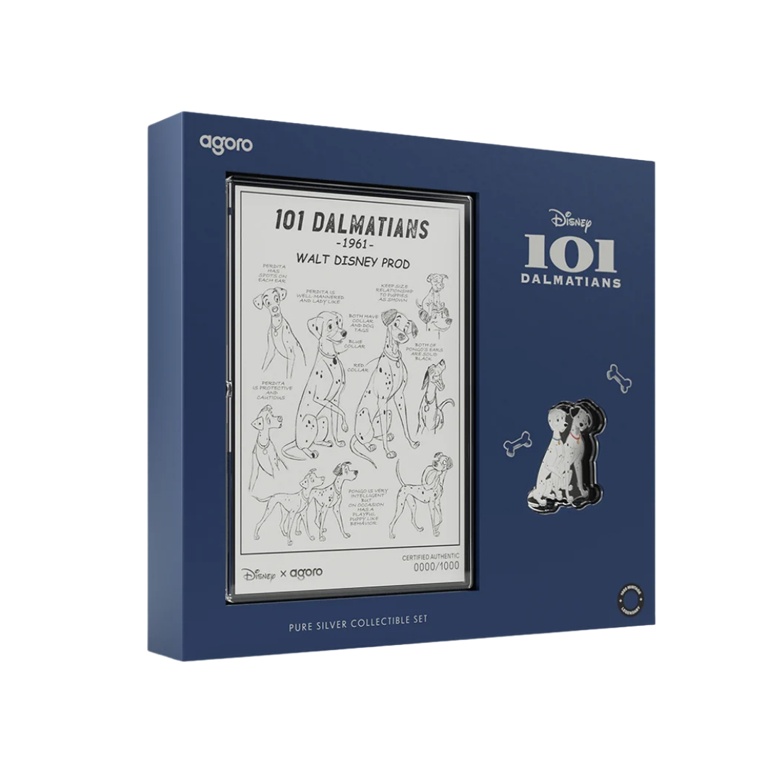 101 Dalmatians Collectable set - 1/2oz Silver Coin & 5g Silver Foil