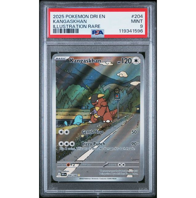 2025 Pokemon Destined Rivals Kangaskhan Illustration Rare 204/182 PSA Mint 9 Preowned