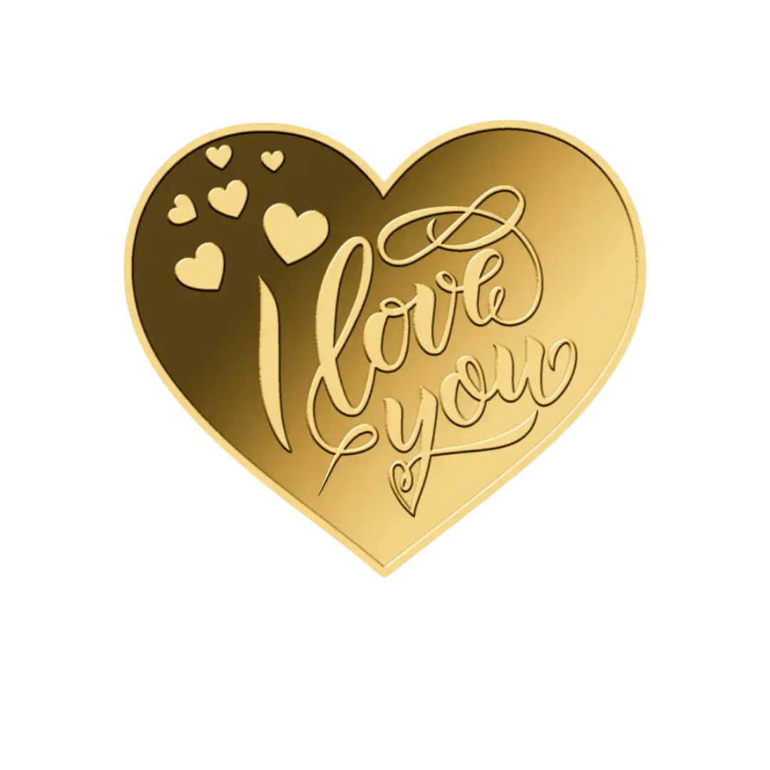 Small Heart I Love You 1/1000oz - Gold Gift - In Gift Box