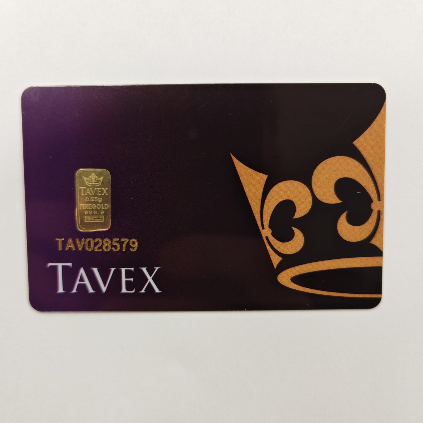 Tavex .25g 999 Certified Gold Bar Preowned