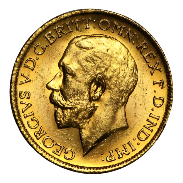 Gold Full Sovereign - George V - Large Head - 1911-1928 7.99g Preowned