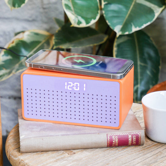 Steepletone Rise MIX Wireless Charger Bluetooth Speaker & Alarm Clock