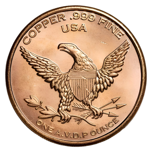 1 oz Copper Round Tyrannosaurus Rex