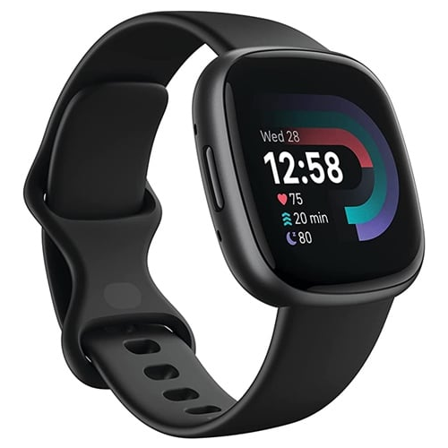 Fitbit Versa 4 Fitness Smartwatch Black/Graphite Grade C Preowned