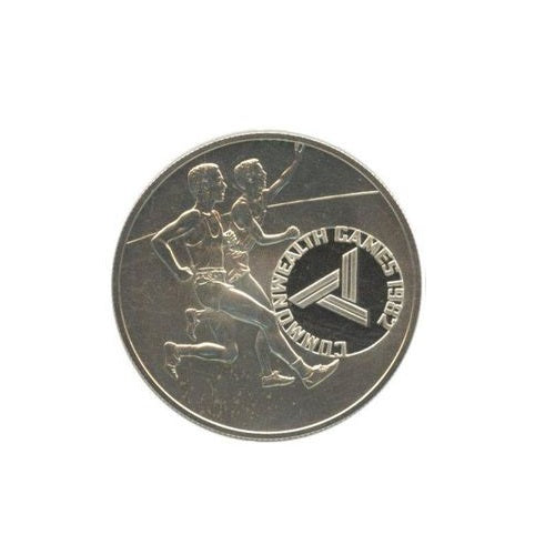 1982 Tonga 10 Pa'anga Runner The Commonwealth Games Coin Preowned