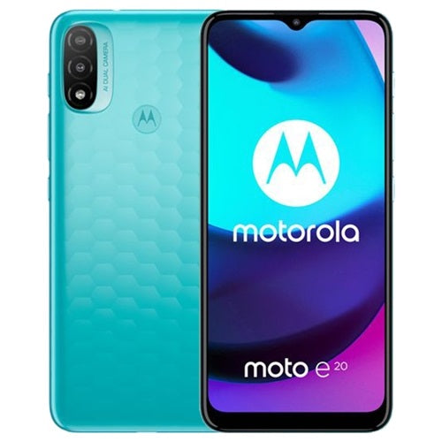 Motorola Moto E20 32GB Dual Sim Unlocked Coastal Blue Grade B Preowned