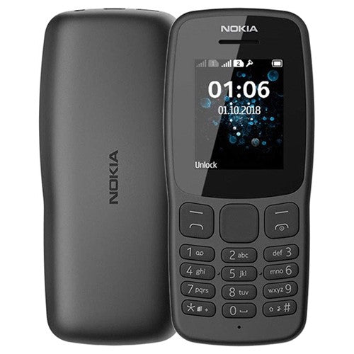 Nokia 106 (2018) Dual Sim Unlocked Black Grade C Preowned