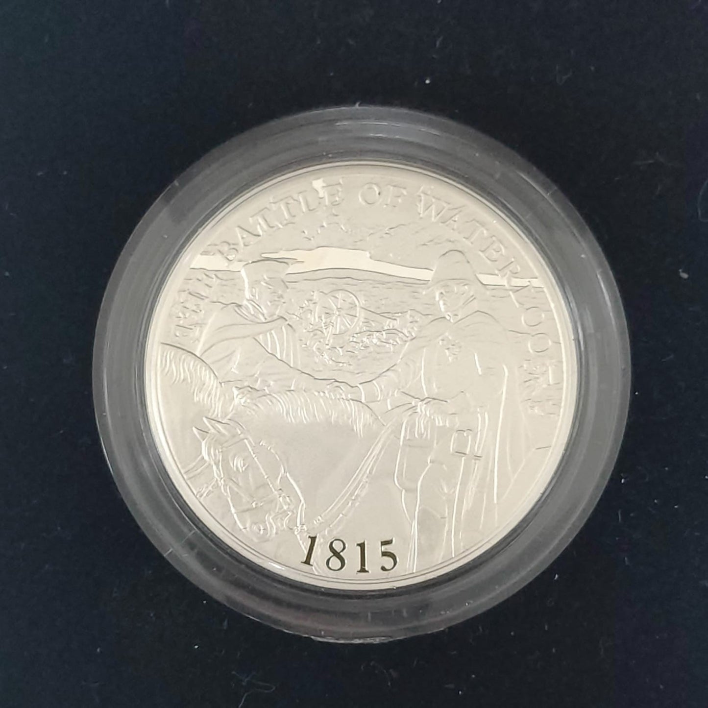 200th Anniversary Of The Battle Of Waterloo UK £5 Silver Proof Piedfort Coin