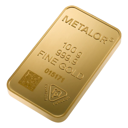 Metalor 100g Wafer Gold Bar