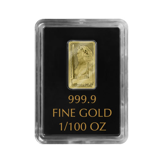 Germania Mint 1/100oz Au999.9 Stamped Bar