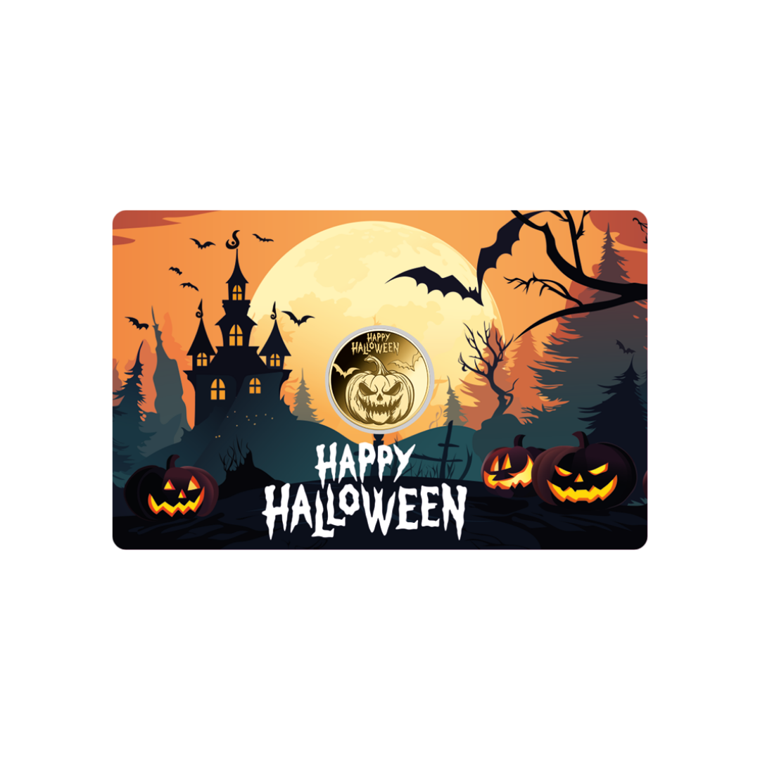Halloween Coin Card 999/1000 1/1000oz - Gold Gift