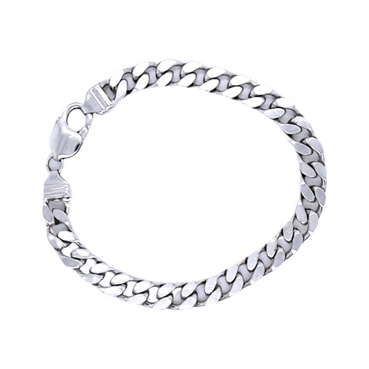 Heavy Silver Curb Bracelet