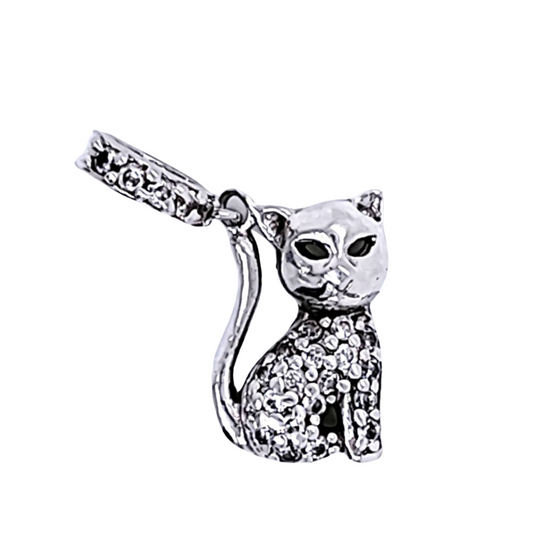 Silver Cat Charm Preowned