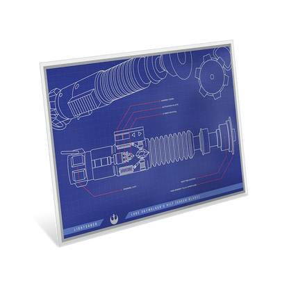 Star Wars Blueprint Series -4. Luke Skywalker's Lightsaber 1oz Silver Foil
