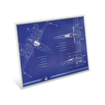 Star Wars Blueprint Series - 6 X-Wing Blueprint 1oz Silver Foil