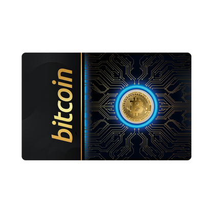 Bitcoin Coin Card 1/1000 oz .999 - Gold Gift