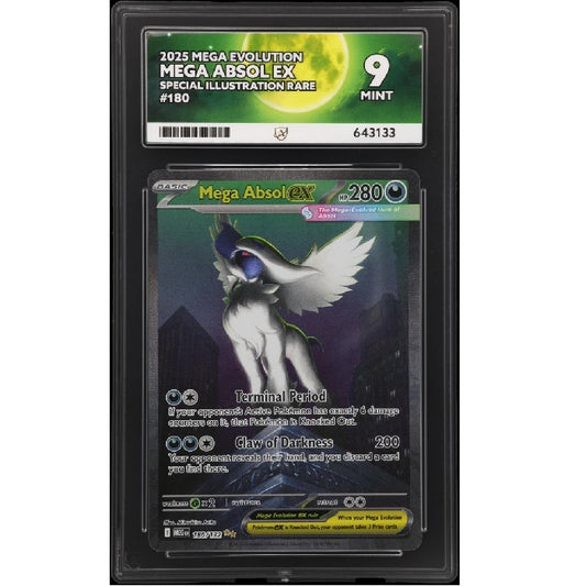 2025 Pokemon Mega Evolution Mega Absol Ex 180/132 ACE Mint 9 Preowned