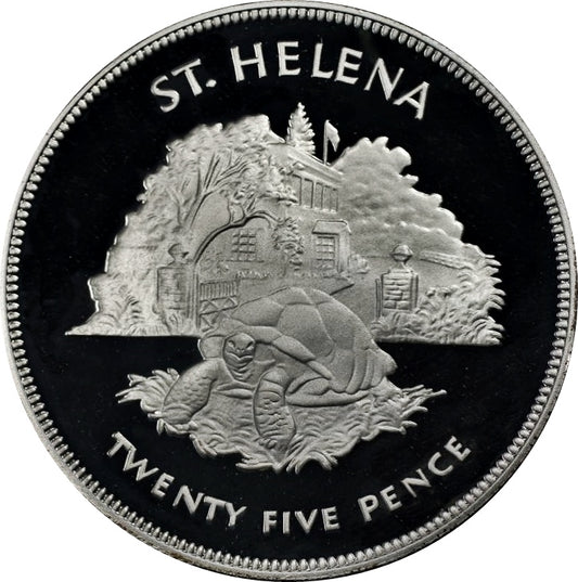 25 Pence - Elizabeth II Silver Jubilee Silver Proof Issue St Helena