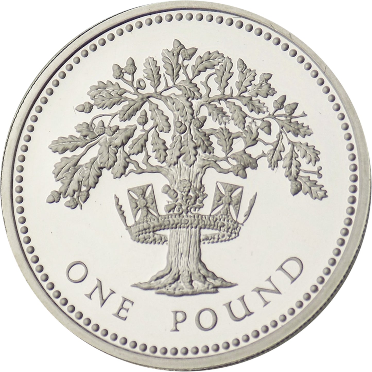 1 Pound - Elizabeth II English Oak Silver Piedfort