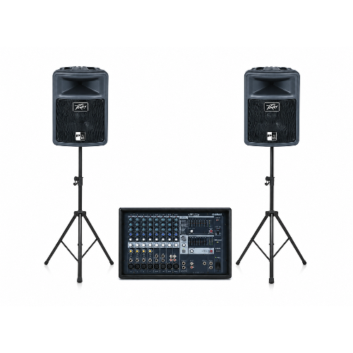 Yamaha EMC312SC 12-Channel Powered Analog Mixer + Pair Peavey PR-10 Passive Speakers Grade B Preowned Collection Only